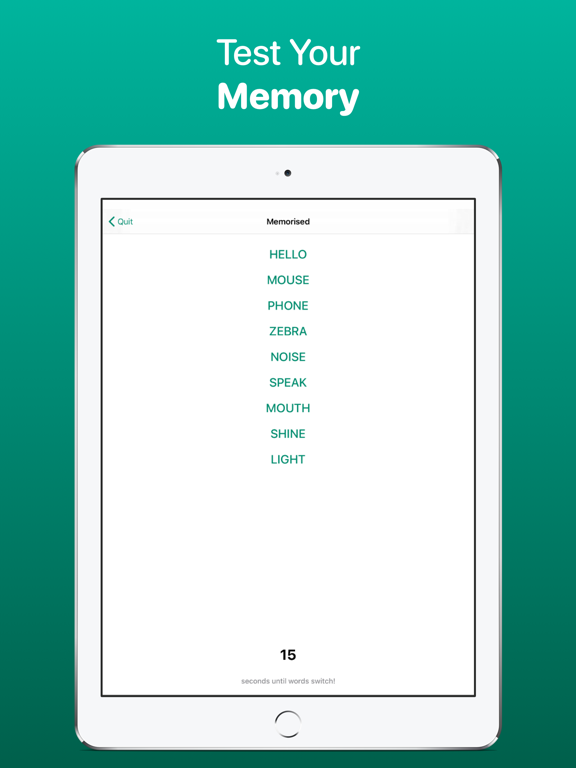 Memorised - Word Memory Game Screenshots