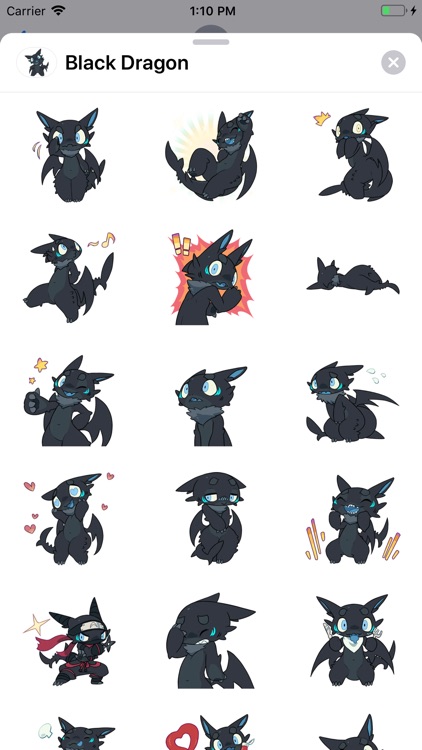 Black Dragon Sticker Pack