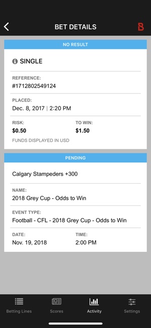 2017 grey cup odds college football