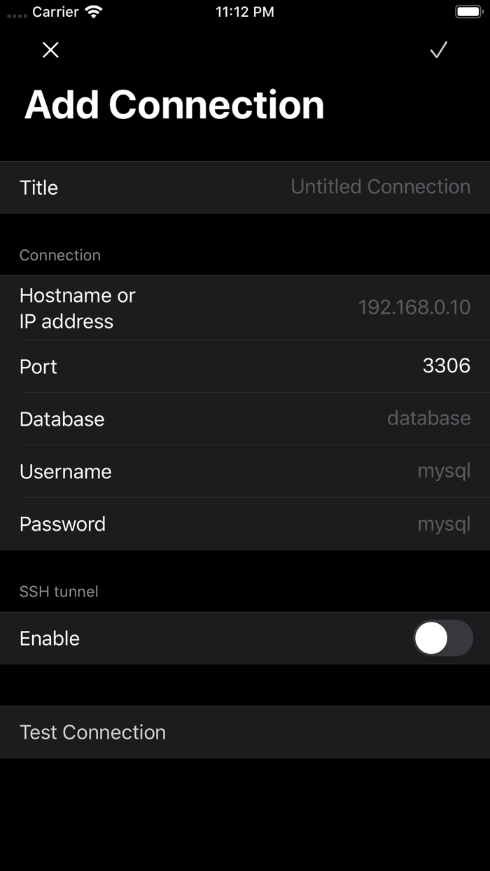 MySQL Commander for iPhone