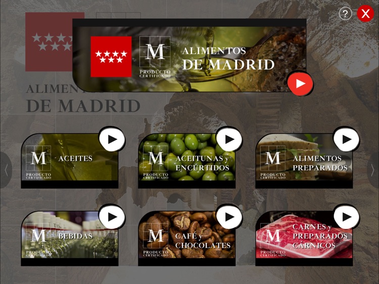 ALIMENTOS de MADRID para iPad