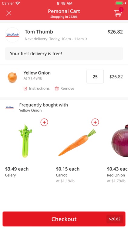 Tom Thumb Rush Delivery