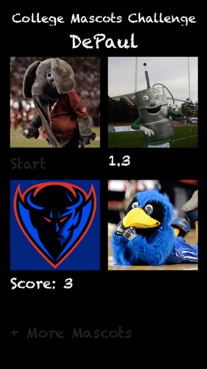 College Mascots Challenge