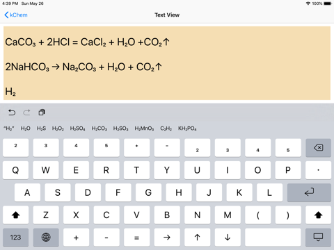 kChem - Chemistry Keyboard - náhled