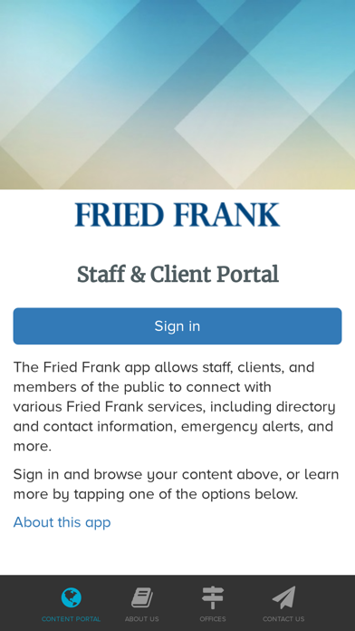 How to cancel & delete Fried Frank Portal from iphone & ipad 1