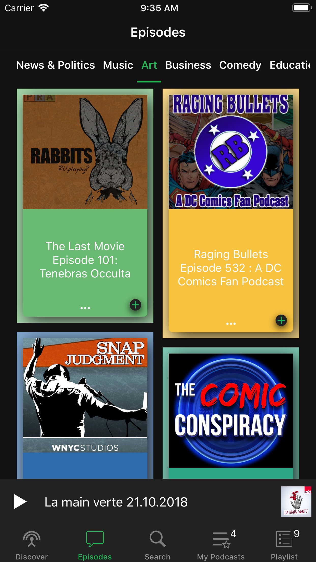 Screenshot do app Pods - Podcast Player