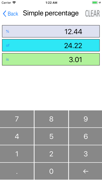 Simple percentage calculator screenshot 2