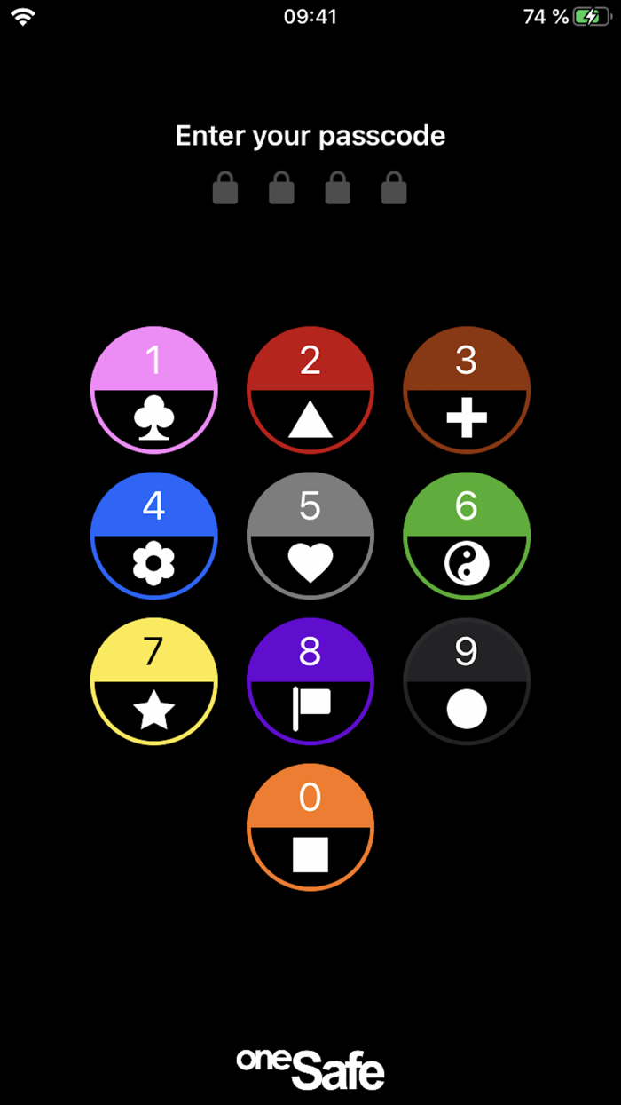 oneSafe password manager