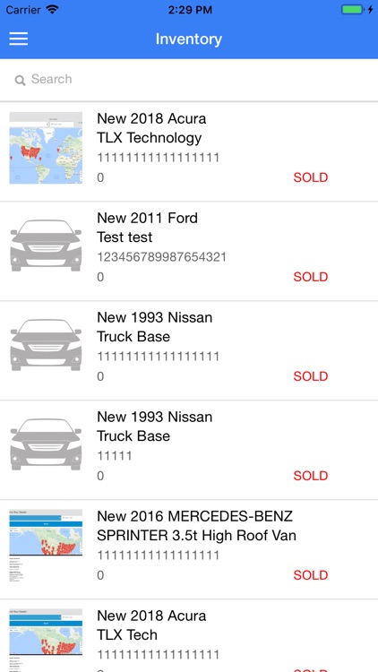 Search Optics Inventory