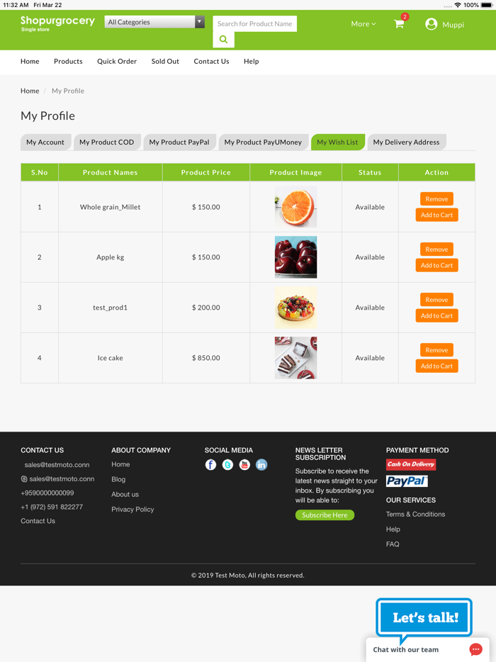 SingleVendor ShopUrGrocery