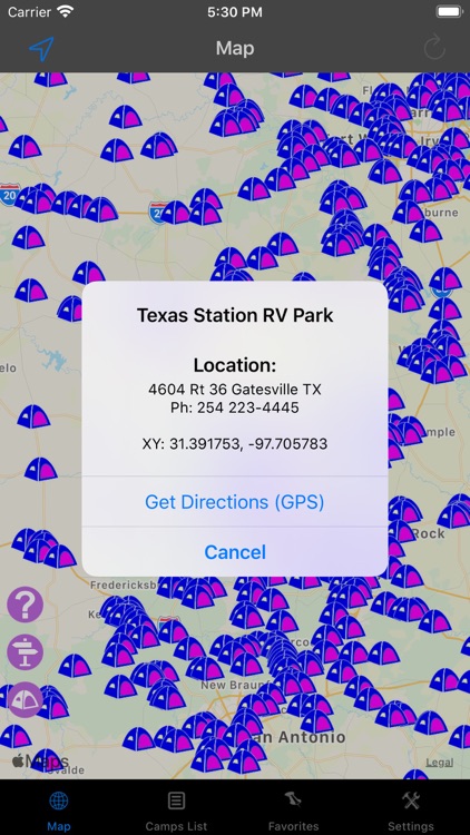 Texas – Camping & RV spots