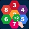 Hexagons: drag and merge numbers is a new match-3 numbers puzzle