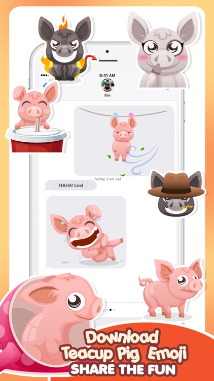 Mini-Pig Pet Emoji Stickers screenshot-4