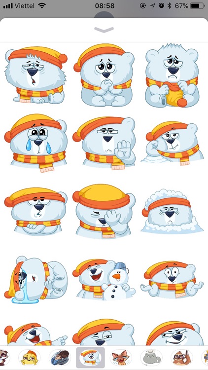 Kitty Bear Emoji Funny Sticker