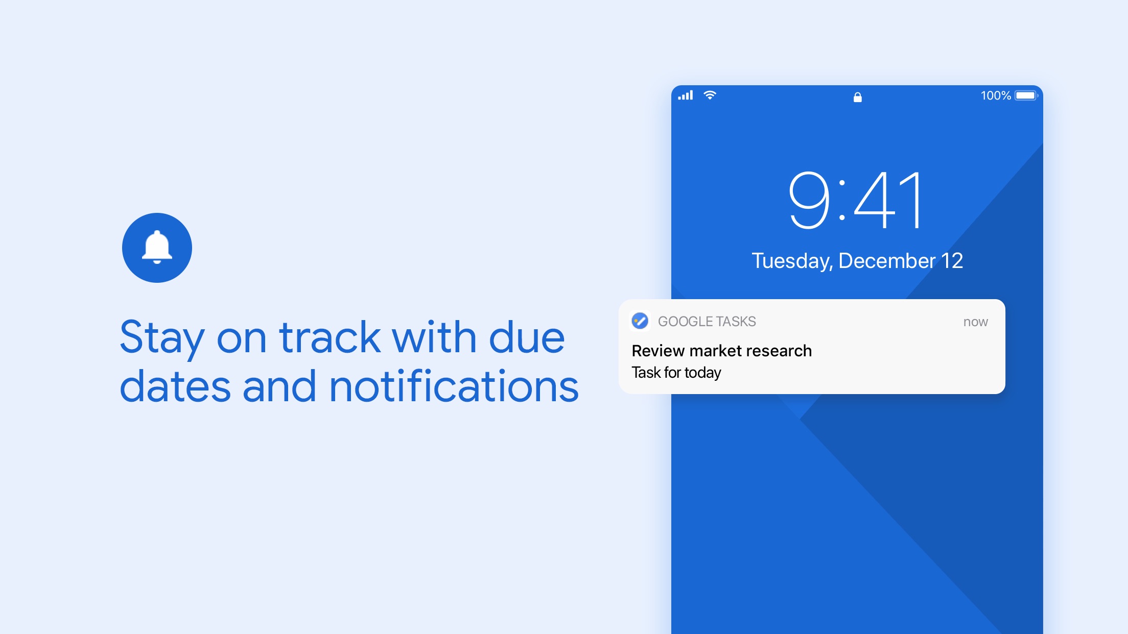Screenshot do app Google Tarefas: seja produtivo