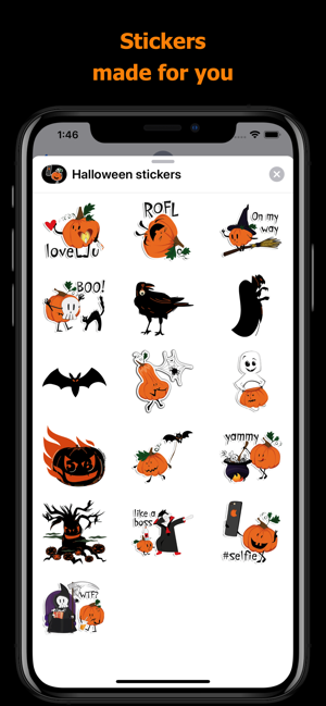 Halloween stickers - pumpkin