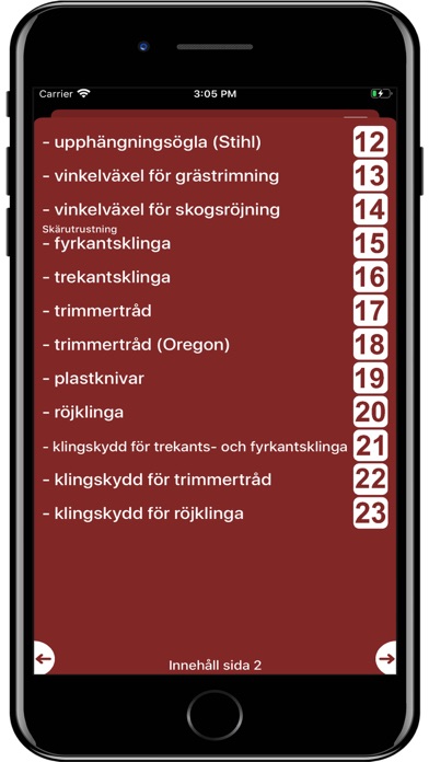 Röjsåg RA2 Röjsågens delar screenshot 3