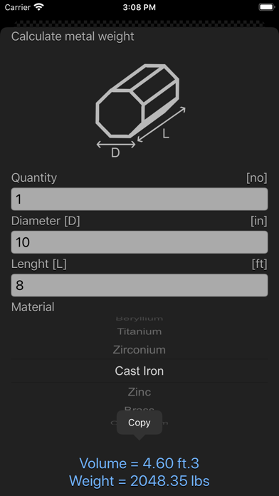 Metal Calculator Plus Screenshot 9