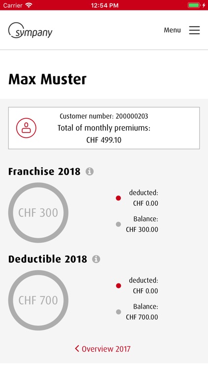 mySympany screenshot-4