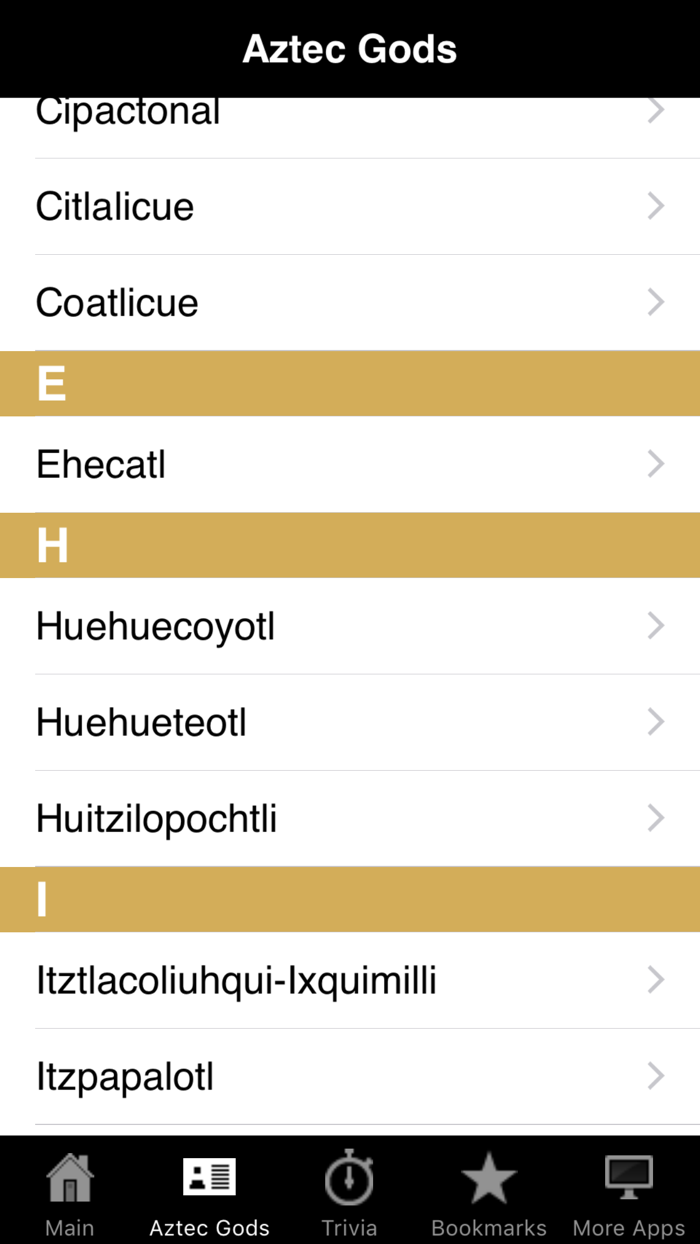 Aztec Gods Pocket Reference