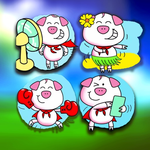 Pig Summer Cute Stickers