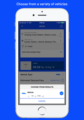 Taxicard Booking App screenshot 2