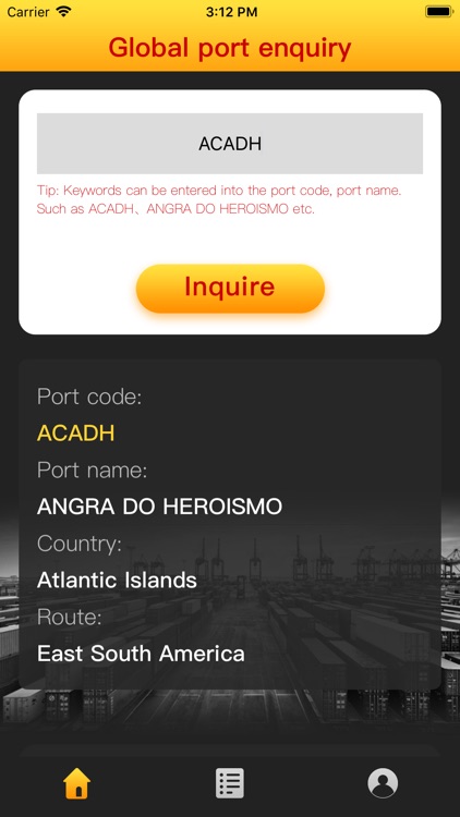 GlobalPortEnquiry