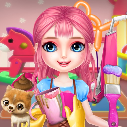Sweet Princess Cleanup House Icon