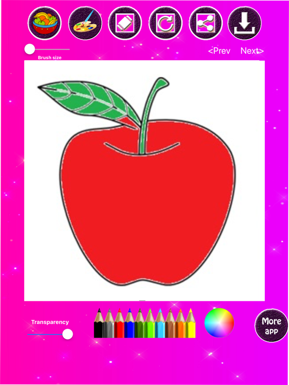 Fruit & Vegetables Coloring Screenshots