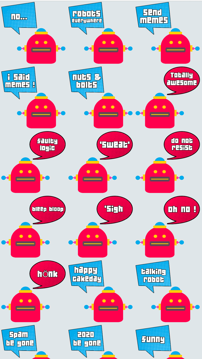 Robot Crowd Action Stickers