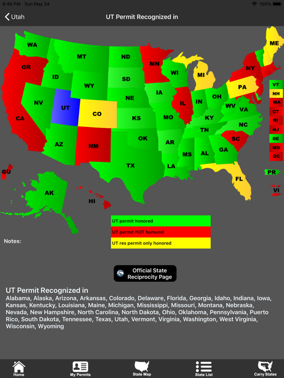 CCW – Concealed Carry 50 State Ipad images