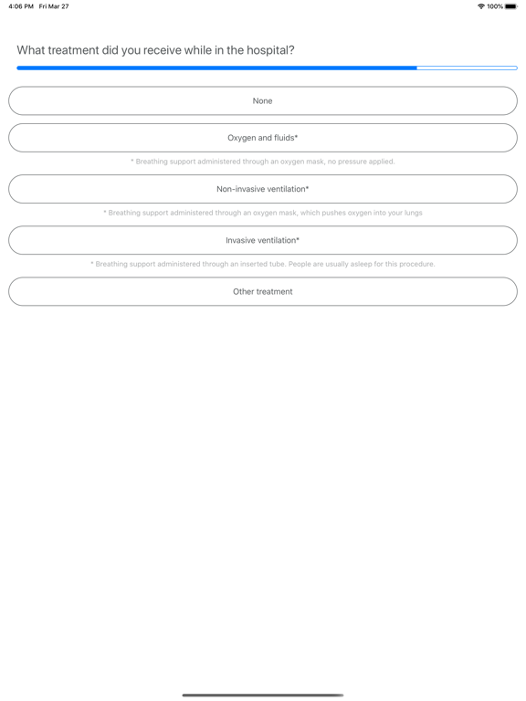iPad Image of COVID Symptom Study
