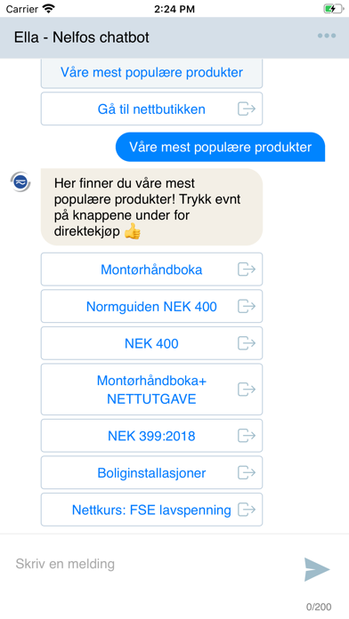Nelfo chatbot – Ella screenshot 2