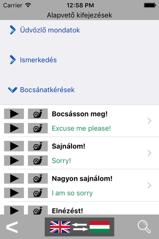 Hungarian Travel Phrasebook screenshot 2