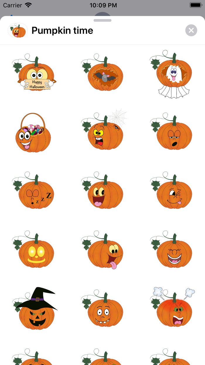 Pumpkin time stickers