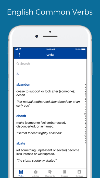 How to cancel & delete English Common Verbs from iphone & ipad 1