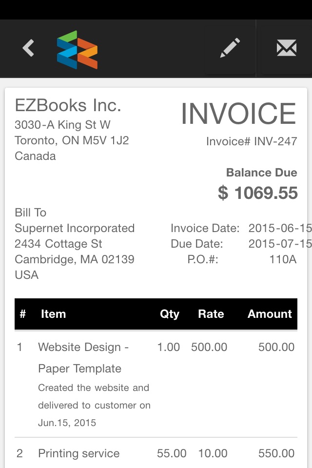 EZBooks - Mobile Bookkeeping screenshot 4