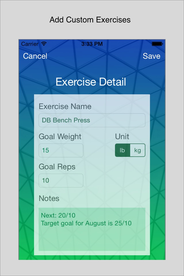 WorkoutTracker - Custom Log screenshot 2