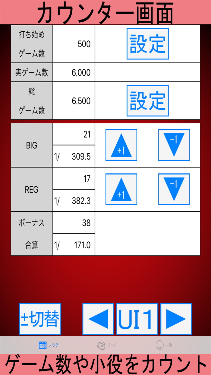 パチスロ「HANABI通」フラグカウンター