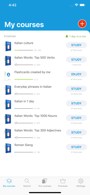 Learn Italian: Voc App Lessons