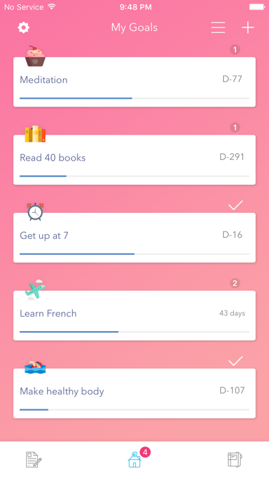 Weple Diary (Goal, Habit, To-Do, Plan) Screenshot 1