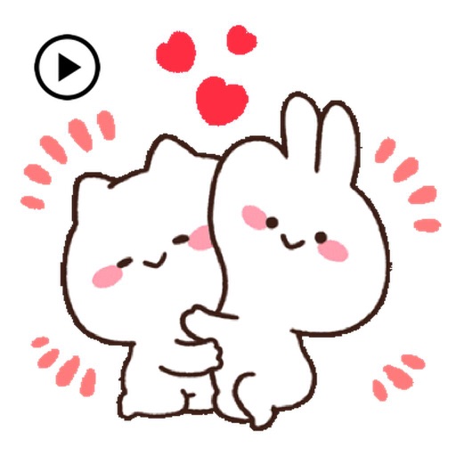 Animated Mimi and Neko Sticker
