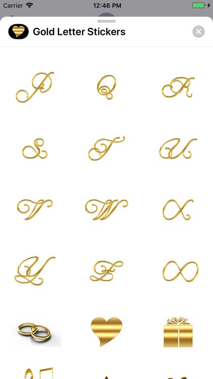 Gold Letter Stickers by Eyup Selek