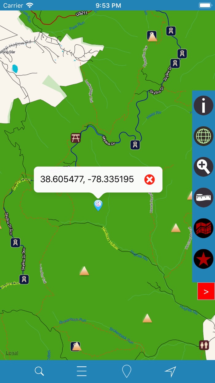 Shenandoah National Park GPS