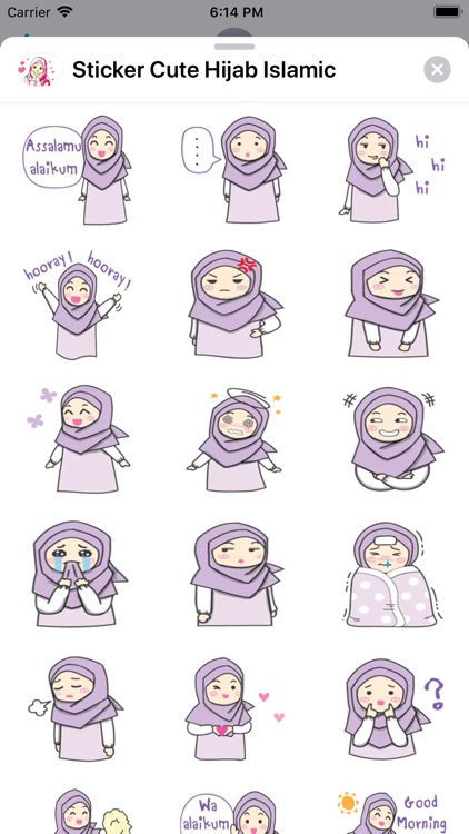 Sticker Cute Hijab Islamic