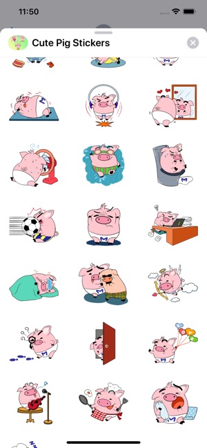 Cute Happy Pig Stickers(圖3)-速報App