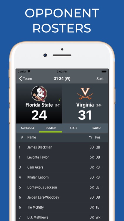 Virginia Cavaliers Football screenshot-8
