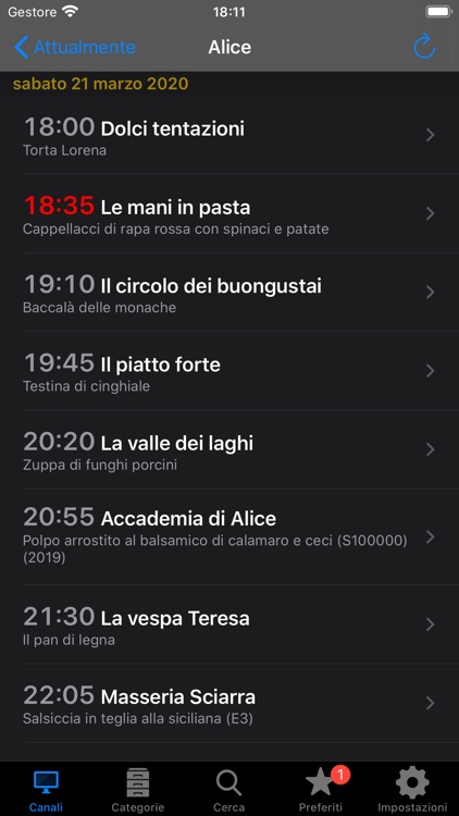 Italian TV Schedule screenshot-1
