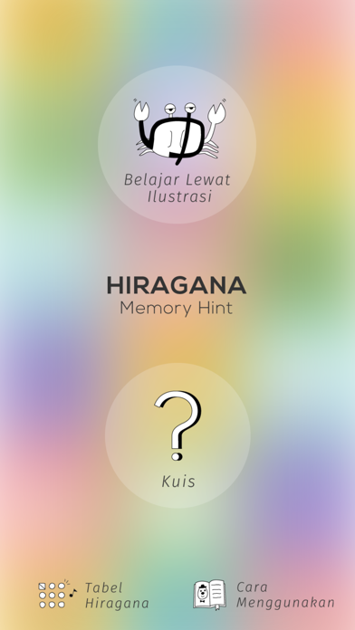 How to cancel & delete Hiragana Memory Hint Indonesian Version from iphone & ipad 1