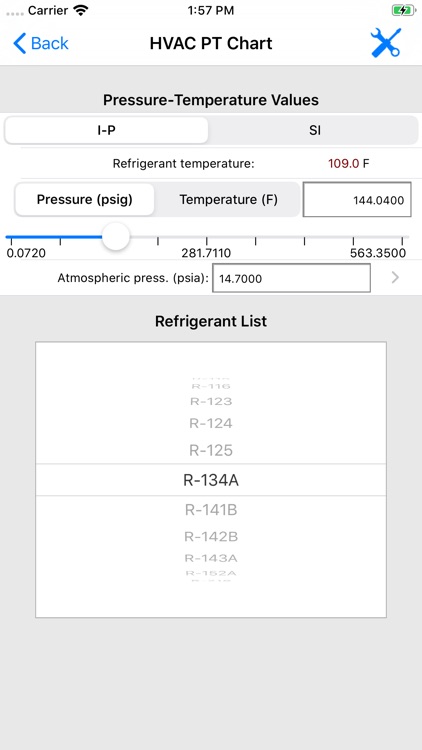 ASHRAE HVAC PT Chart